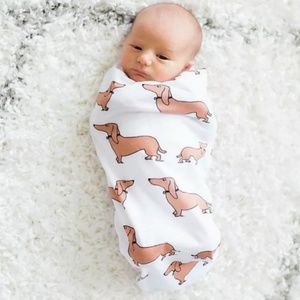 NEW Wiener Dog Baby Swaddle Sack. for New Moms, Baby Shower Gift